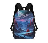 sinyumoney Mochilas De 17 Pulgadas Para Niños, Mochila Escolar Surreal Landscape with Red Tree Mochila Escolar Impresa En 3D Para Niños De Primaria Y Secundaria
