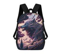 sinyumoney Mochilas De 17 Pulgadas Para Niños, Mochila Escolar Thundering Wolf Majesty -4 Mochila Escolar Impresa En 3D Para Niños De Primaria Y Secundaria