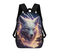 sinyumoney Mochilas De 17 Pulgadas Para Niños, Mochila Escolar Thundering Wolf Spirit Mochila Escolar Impresa En 3D Para Niños De Primaria Y Secundaria