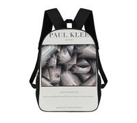 sinyumoney Mochilas De 17 Pulgadas Paul Klee Crystal Gradation Abstract Art Mochila Escolar Para Niños, Impresa En 3D Para Niños De Primaria Y Secundaria.