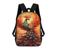 sinyumoney Mochilas De 17 Pulgadas Phoenix Rising Mythical Firebird Artwork -2 Mochila Escolar Para Niños, Impresa En 3D Para Niños De Primaria Y Secundaria.