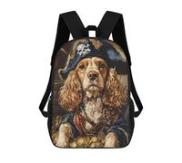 sinyumoney Mochilas De 17 Pulgadas Pirate Dog Treasure Chest-30 Mochila Escolar Infantil Impresa En 3D Para Niños De Primaria Y Secundaria