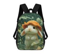 sinyumoney Mochilas De 17 Pulgadas Rainy Day Bunny Mochila Escolar Para Niños, Impresa En 3D Para Niños De Primaria Y Secundaria.