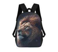 sinyumoney Mochilas De 17 Pulgadas Regal Lion Majesty Mochila Escolar Para Niños, Impresa En 3D Para Niños De Primaria Y Secundaria.