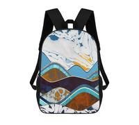 sinyumoney Mochilas De 17 Pulgadas Rolling Hills Mochila Escolar Infantil Impresa En 3D Para Niños De Primaria Y Secundaria