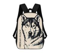 sinyumoney Mochilas De 17 Pulgadas Siberian Husky Mochila Escolar Para Niños, Impresa En 3D Para Niños De Primaria Y Secundaria.