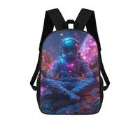 sinyumoney Mochilas De 17 Pulgadas Space Astronaut in Meditation Pose Mochila Escolar Infantil Impresa En 3D Para Niños De Primaria Y Secundaria