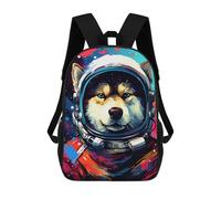 sinyumoney Mochilas De 17 Pulgadas Space Dog Explorer-121 Mochila Escolar Para Niños, Impresa En 3D Para Niños De Primaria Y Secundaria.