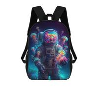 sinyumoney Mochilas De 17 Pulgadas Space Jellyfish Explorer-2 Mochila Escolar Para Niños, Impresa En 3D Para Niños De Primaria Y Secundaria.