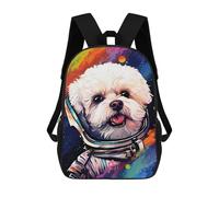 sinyumoney Mochilas De 17 Pulgadas Space Pooch Adventure -2 Mochila Escolar Infantil Impresa En 3D Para Niños De Primaria Y Secundaria