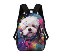sinyumoney Mochilas De 17 Pulgadas Space Pup Adventure -24 Mochila Escolar Infantil Impresa En 3D Para Niños De Primaria Y Secundaria