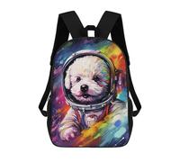 sinyumoney Mochilas De 17 Pulgadas Space Pup Adventure -6 Mochila Escolar Infantil Impresa En 3D Para Niños De Primaria Y Secundaria