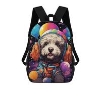 sinyumoney Mochilas De 17 Pulgadas Space Pup Balloon Adventure Mochila Escolar Infantil Impresa En 3D Para Niños De Primaria Y Secundaria