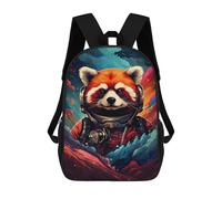sinyumoney Mochilas De 17 Pulgadas Space Red Panda Adventure -4 Mochila Escolar Infantil Impresa En 3D Para Niños De Primaria Y Secundaria