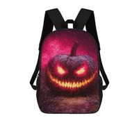 sinyumoney Mochilas De 17 Pulgadas Spooky Halloween Pumpkin-2 Mochila Escolar Para Niños, Impresa En 3D Para Niños De Primaria Y Secundaria.