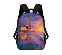 sinyumoney Mochilas De 17 Pulgadas Sunset Mosque Reflections -2 Mochila Escolar Infantil Impresa En 3D Para Niños De Primaria Y Secundaria