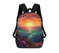 sinyumoney Mochilas De 17 Pulgadas Sunset Over Mountains Mochila Escolar Infantil Impresa En 3D Para Niños De Primaria Y Secundaria