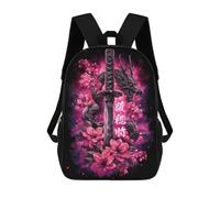 sinyumoney Mochilas De 17 Pulgadas Sword Dragon Cherry Blossom Art Print-2 Mochila Escolar Infantil Impresa En 3D Para Niños De Primaria Y Secundaria
