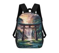 sinyumoney Mochilas De 17 Pulgadas Torii Gate in Forest Mochila Escolar Infantil Impresa En 3D Para Niños De Primaria Y Secundaria