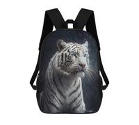 sinyumoney Mochilas De 17 Pulgadas Wet White Tiger Mochila Escolar Infantil Impresa En 3D Para Niños De Primaria Y Secundaria