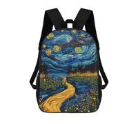 sinyumoney Mochilas De 17 Pulgadas Whale in Starry Night Landscape-1 Mochila Escolar Para Niños, Impresa En 3D Para Niños De Primaria Y Secundaria.