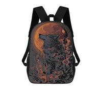 sinyumoney Mochilas De 17 Pulgadas Wolf Howling at Full Moon Art Print Mochila Escolar Infantil Impresa En 3D Para Niños De Primaria Y Secundaria