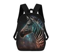 sinyumoney Mochilas De 17 Pulgadas Zebra in Space Art Print-2 Mochila Escolar Infantil Impresa En 3D Para Niños De Primaria Y Secundaria