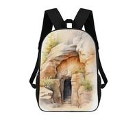 sinyumoney - Mochilas de gato en Benkei Bridge mochila escolar para niños, mochila escolar impresa en 3D para niños, estudiantes de primaria y universidad, The Tomb Is Empty, 17"
