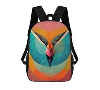 sinyumoney Mochilas De Viaje Lindas Impresas En 3D Abstract Hummingbird Mochila Escolar Para Niños, Mochila Informal Para Exteriores, Mochilas De Moda Informales Para Niños Para Niñas 17inch