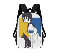 sinyumoney Mochilas De Viaje Lindas Impresas En 3D Anime Girl with Dog Mochila Escolar Para Niños, Mochila Informal Para Exteriores, Mochilas De Moda Informales Para Niños Para Niñas 17inch