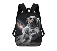 sinyumoney Mochilas De Viaje Lindas Impresas En 3D Astronaut Cat on The Moon -1 Mochila Escolar Para Niños, Mochila Informal Para Exteriores, Mochilas De Moda Informales Para Niños Para Niñas 17inch