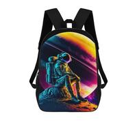 sinyumoney Mochilas De Viaje Lindas Impresas En 3D Astronaut on Alien Planet -1 Mochila Escolar Para Niños, Mochila Informal Para Exteriores, Mochilas De Moda Informales Para Niños Para Niñas 17inch