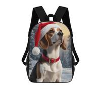 sinyumoney Mochilas De Viaje Lindas Impresas En 3D Beagle Dog Xmas Mochila Escolar Para Niños, Mochila Informal Para Exteriores, Mochilas De Moda Informales Para Niños Para Niñas 17inch
