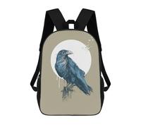 sinyumoney Mochilas De Viaje Lindas Impresas En 3D Blue Crow III Mochila Escolar Para Niños, Mochila Informal Para Exteriores, Mochilas De Moda Informales Para Niños Para Niñas 17inch