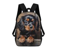 sinyumoney Mochilas De Viaje Lindas Impresas En 3D Cavalier Puppy Mochila Escolar Para Niños, Mochila Informal Para Exteriores, Mochilas De Moda Informales Para Niños Para Niñas 17inch