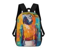 sinyumoney Mochilas De Viaje Lindas Impresas En 3D Colorful Macaw Painting Mochila Escolar Para Niños, Mochila Informal Para Exteriores, Mochilas De Moda Informales Para Niños Para Niñas 17inch
