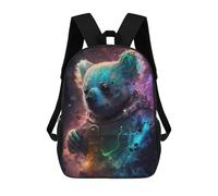 sinyumoney Mochilas De Viaje Lindas Impresas En 3D Cosmic Bear Astronaut Mochila Escolar Para Niños, Mochila Informal Para Exteriores, Mochilas De Moda Informales Para Niños Para Niñas 17inch