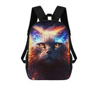 sinyumoney Mochilas De Viaje Lindas Impresas En 3D Cosmic Cat Portrait-9 Mochila Escolar Para Niños, Mochila Informal Para Exteriores, Mochilas De Moda Informales Para Niños Para Niñas 17inch