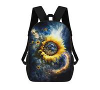 sinyumoney Mochilas De Viaje Lindas Impresas En 3D Cosmic Sunflower Bloom Mochila Escolar Para Niños, Mochila Informal Para Exteriores, Mochilas De Moda Informales Para Niños Para Niñas 17inch