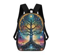 sinyumoney Mochilas De Viaje Lindas Impresas En 3D Cosmic Tree Of Life Mochila Escolar Para Niños, Mochila Informal Para Exteriores, Mochilas De Moda Informales Para Niños Para Niñas 17inch