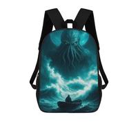 sinyumoney Mochilas De Viaje Lindas Impresas En 3D Cthulhu Rising Mochila Escolar Para Niños, Mochila Informal Para Exteriores, Mochilas De Moda Informales Para Niños Para Niñas 17inch