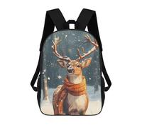 sinyumoney Mochilas De Viaje Lindas Impresas En 3D Deer in Winter Wonderland Mochila Escolar Para Niños, Mochila Informal Para Exteriores, Mochilas De Moda Informales Para Niños Para Niñas 17inch