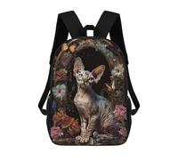 sinyumoney Mochilas De Viaje Lindas Impresas En 3D Devon Rex Mochila Escolar Para Niños, Mochila Informal Para Exteriores, Mochilas De Moda Informales Para Niños Para Niñas 17inch
