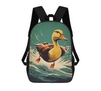 sinyumoney Mochilas De Viaje Lindas Impresas En 3D Duck in The Water Bird Art Mochila Escolar Para Niños, Mochila Informal Para Exteriores, Mochilas De Moda Informales Para Niños Para Niñas 17inch
