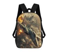 sinyumoney Mochilas De Viaje Lindas Impresas En 3D Fighter Jet Over City Mochila Escolar Para Niños, Mochila Informal Para Exteriores, Mochilas De Moda Informales Para Niños Para Niñas 17inch