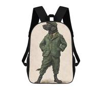 sinyumoney Mochilas De Viaje Lindas Impresas En 3D Flattie English Clothes Mochila Escolar Para Niños, Mochila Informal Para Exteriores, Mochilas De Moda Informales Para Niños Para Niñas 17inch