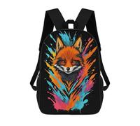 sinyumoney Mochilas De Viaje Lindas Impresas En 3D Fox Head Graffiti Style Mochila Escolar Para Niños, Mochila Informal Para Exteriores, Mochilas De Moda Informales Para Niños Para Niñas 17inch