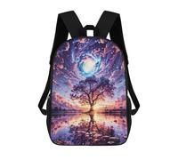 sinyumoney Mochilas De Viaje Lindas Impresas En 3D Galactic Glade Reflections Mochila Escolar Para Niños, Mochila Informal Para Exteriores, Mochilas De Moda Informales Para Niños Para Niñas 17inch