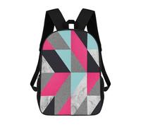 sinyumoney Mochilas De Viaje Lindas Impresas En 3D Geometric Collage A Mochila Escolar Para Niños, Mochila Informal Para Exteriores, Mochilas De Moda Informales Para Niños Para Niñas 17inch