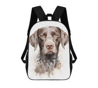 sinyumoney Mochilas De Viaje Lindas Impresas En 3D German Shorthaired Dog Mochila Escolar Para Niños, Mochila Informal Para Exteriores, Mochilas De Moda Informales Para Niños Para Niñas 17inch